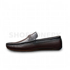 Braided Moccasin Loafer Dark Brown