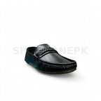 Braided Moccasin Loafer Jet Black