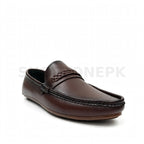 Braided Moccasin Loafer Dark Brown