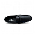 Braided Moccasin Loafer Jet Black