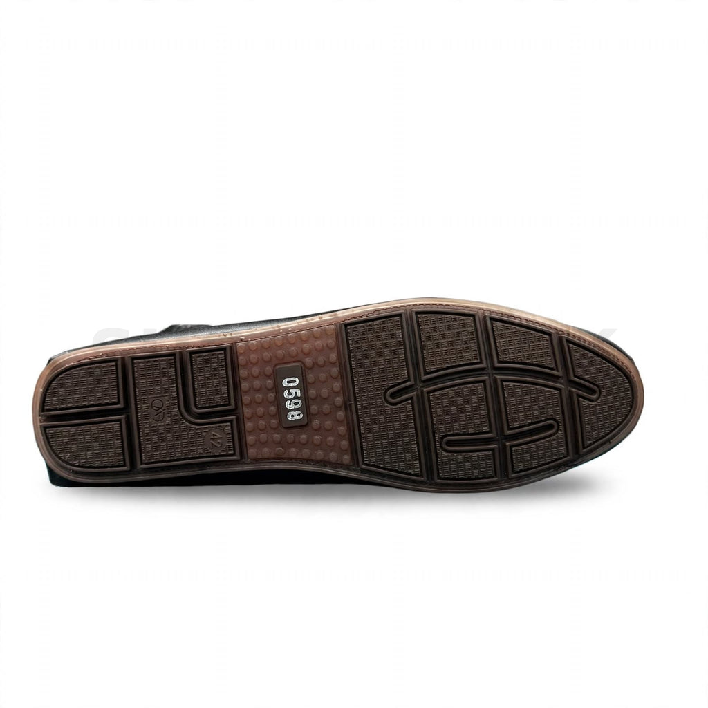 Plain Moccasin Loafer Dark Brown