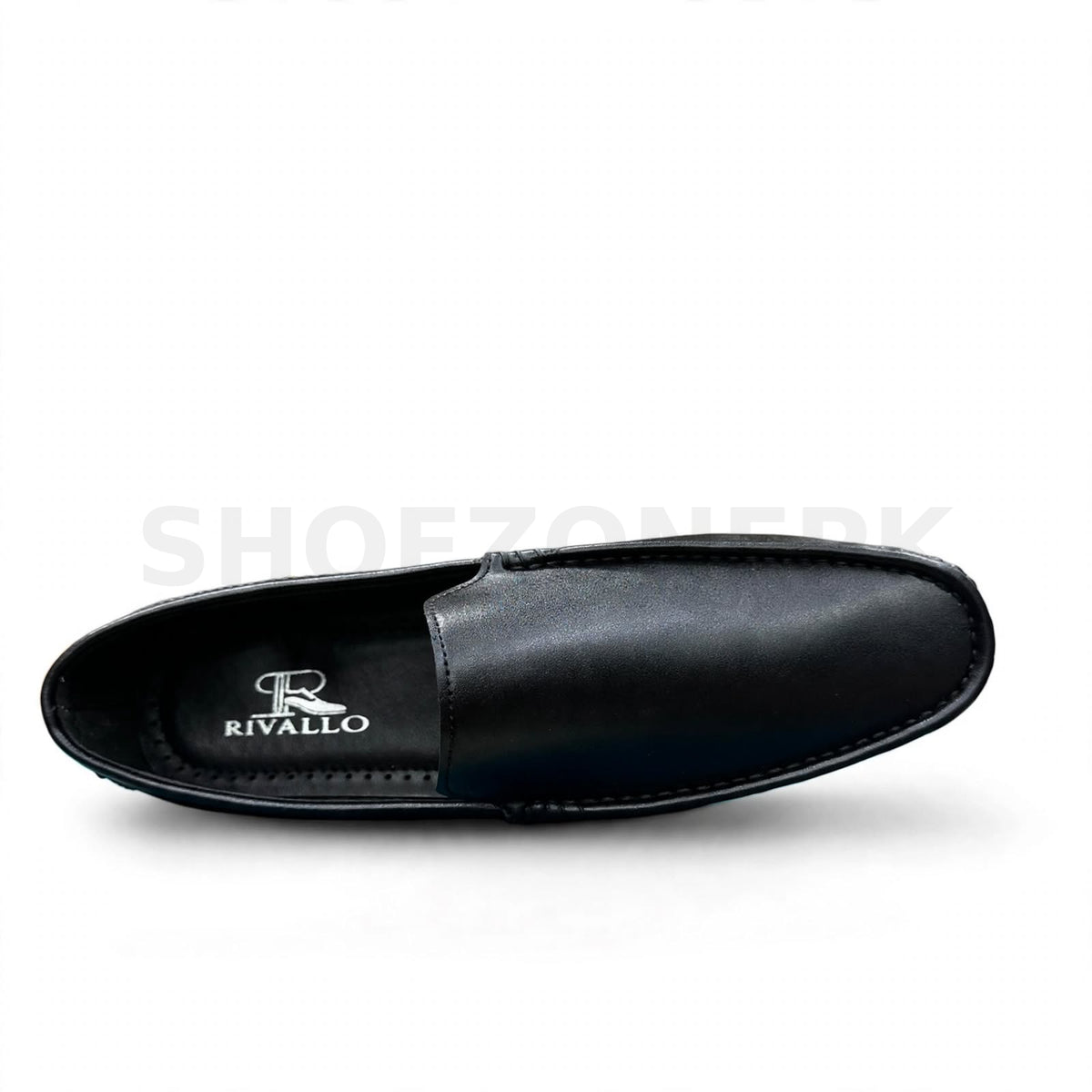 Plain Moccasin Loafer Jet Black