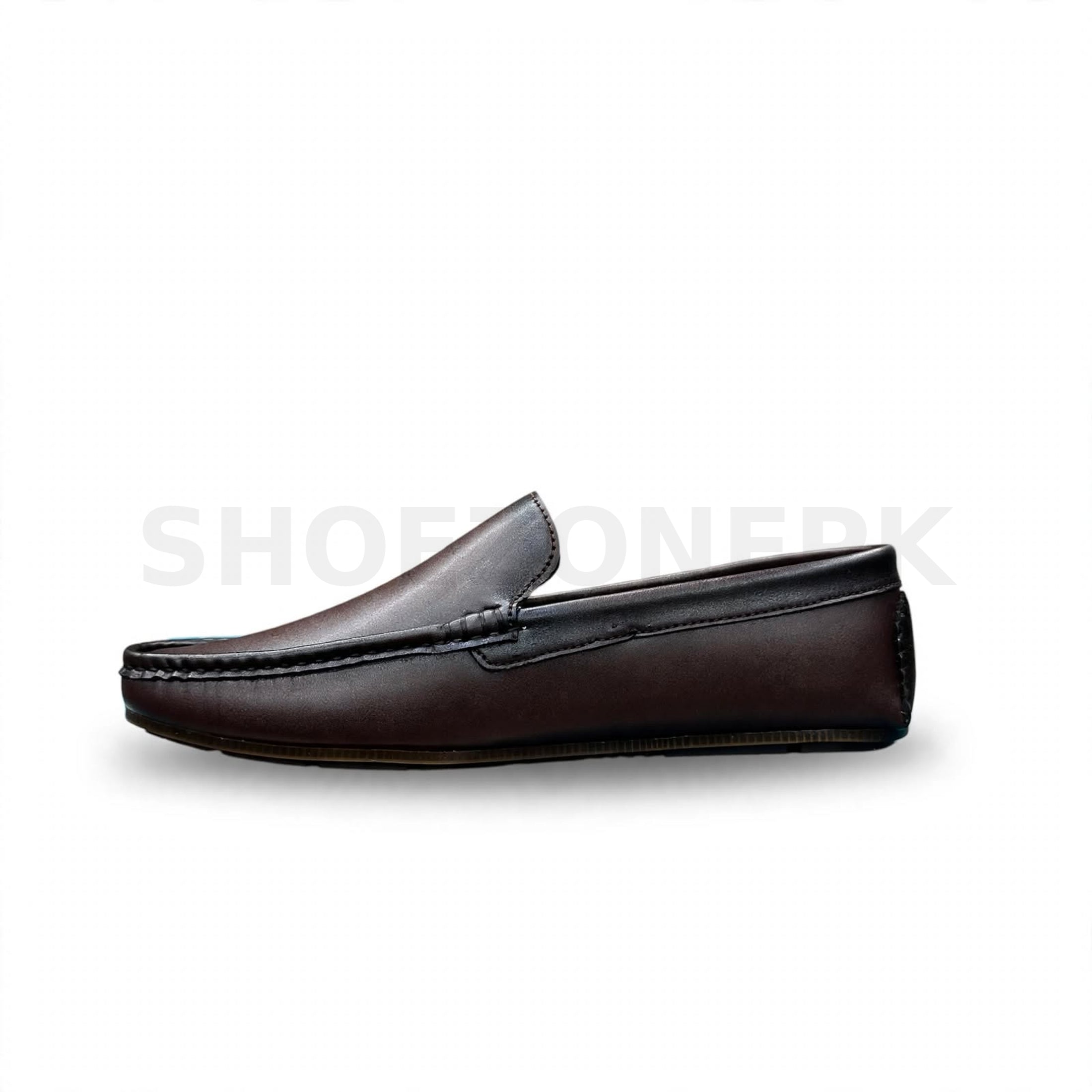 Plain Moccasin Loafer Dark Brown