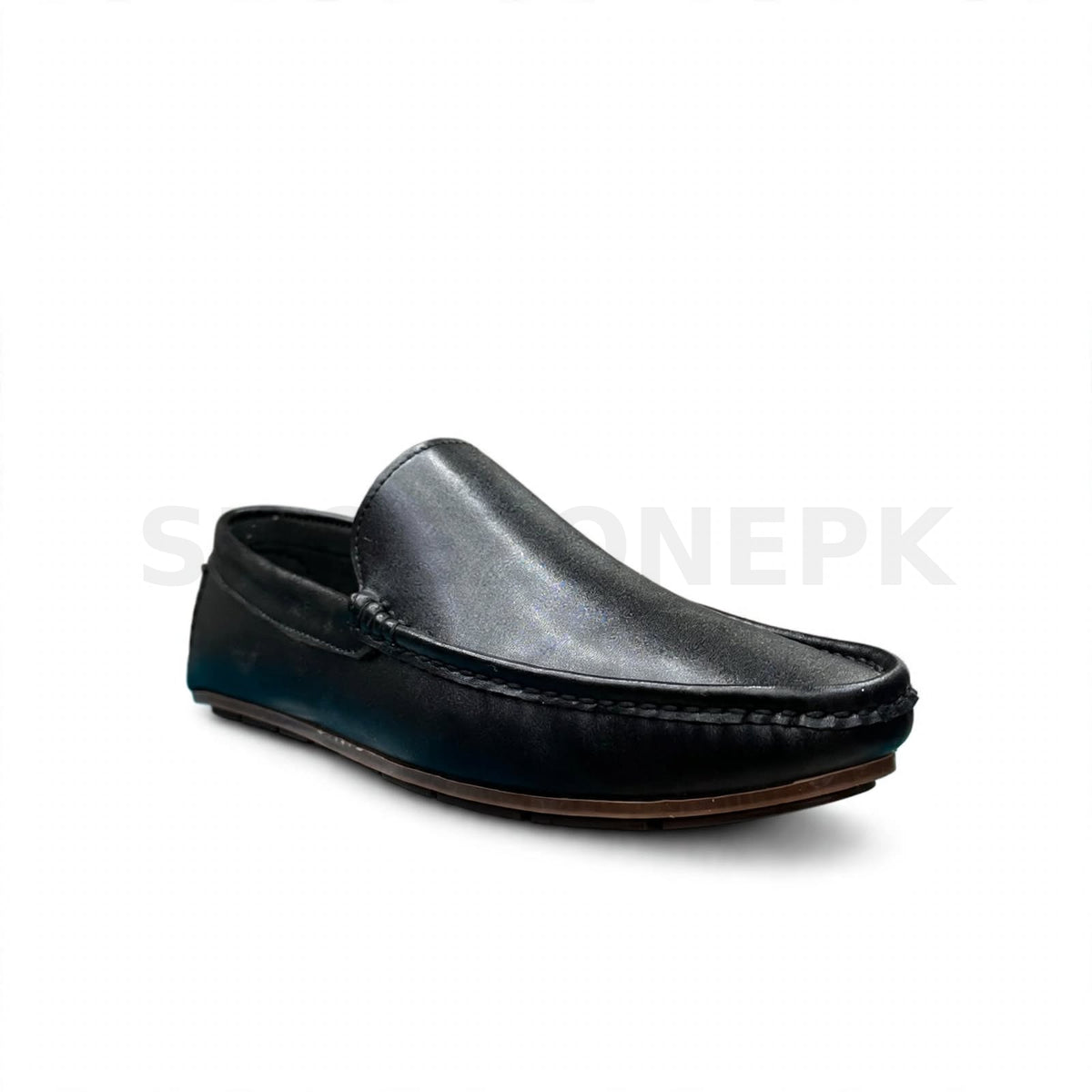 Plain Moccasin Loafer Jet Black