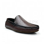 Plain Moccasin Loafer Dark Brown