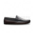 Plain Moccasin Loafer Dark Brown