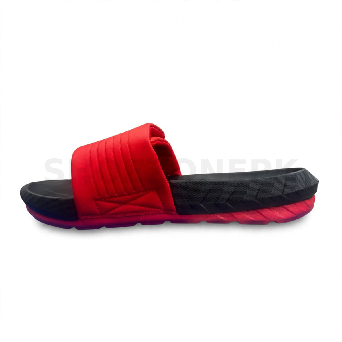 AD Adidas Comfort Slide Thick Sole Red Black Logo