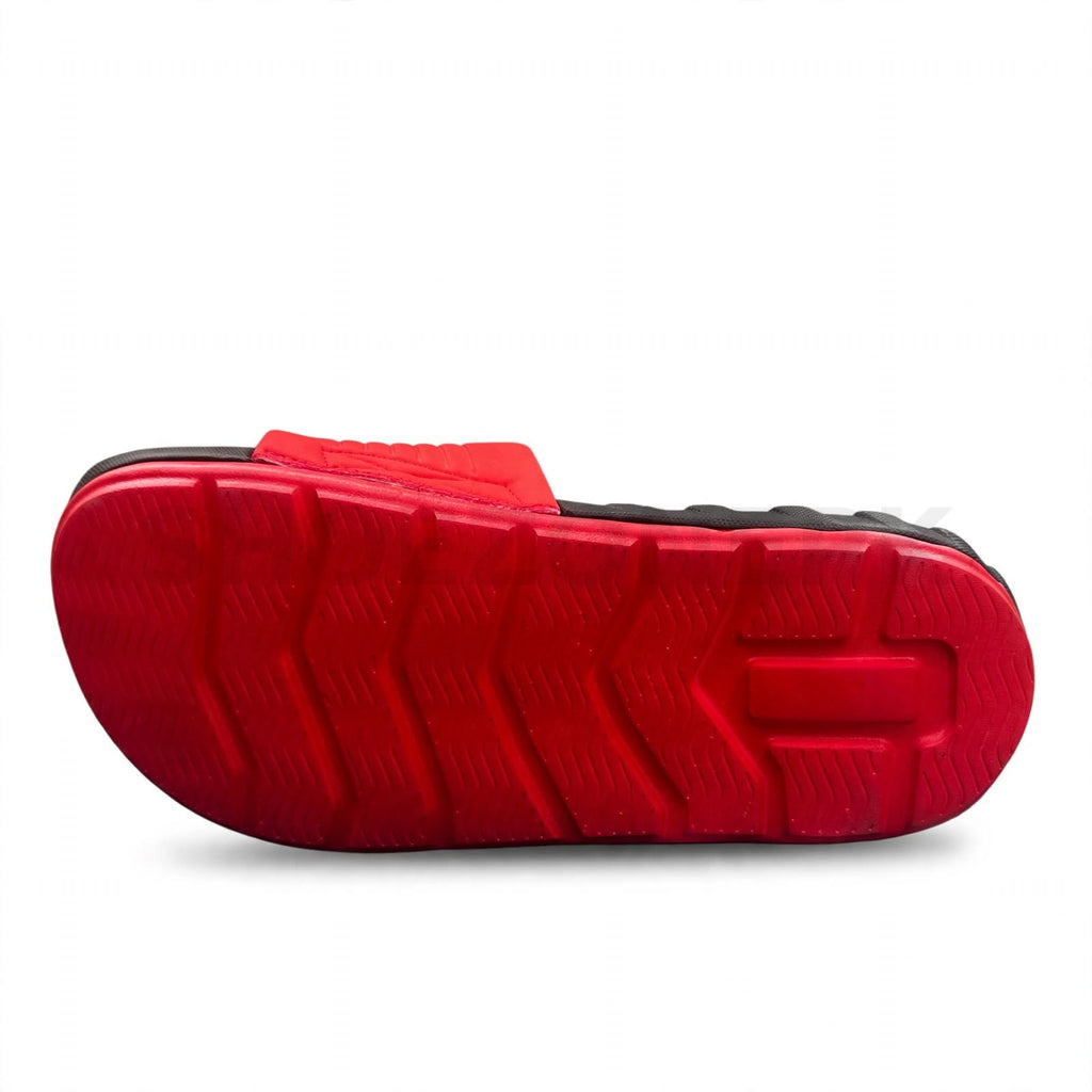 AD Adidas Comfort Slide Thick Sole Red Black Logo
