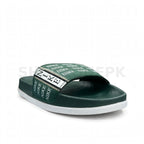 NK Slide Green White Logo Print
