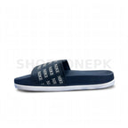 NK Slide Blue White Logo Print