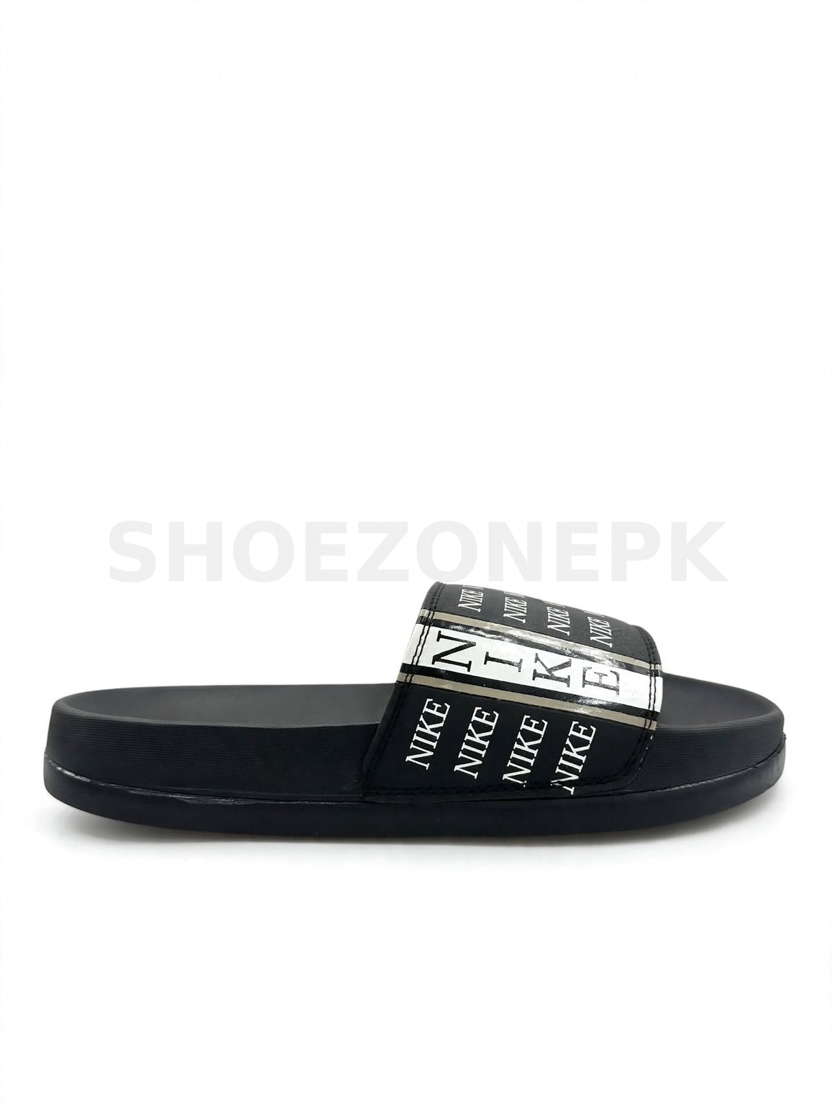 NK Slide Full Black Logo Print