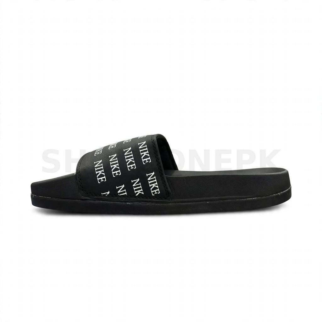 NK Slide Full Black Logo Print