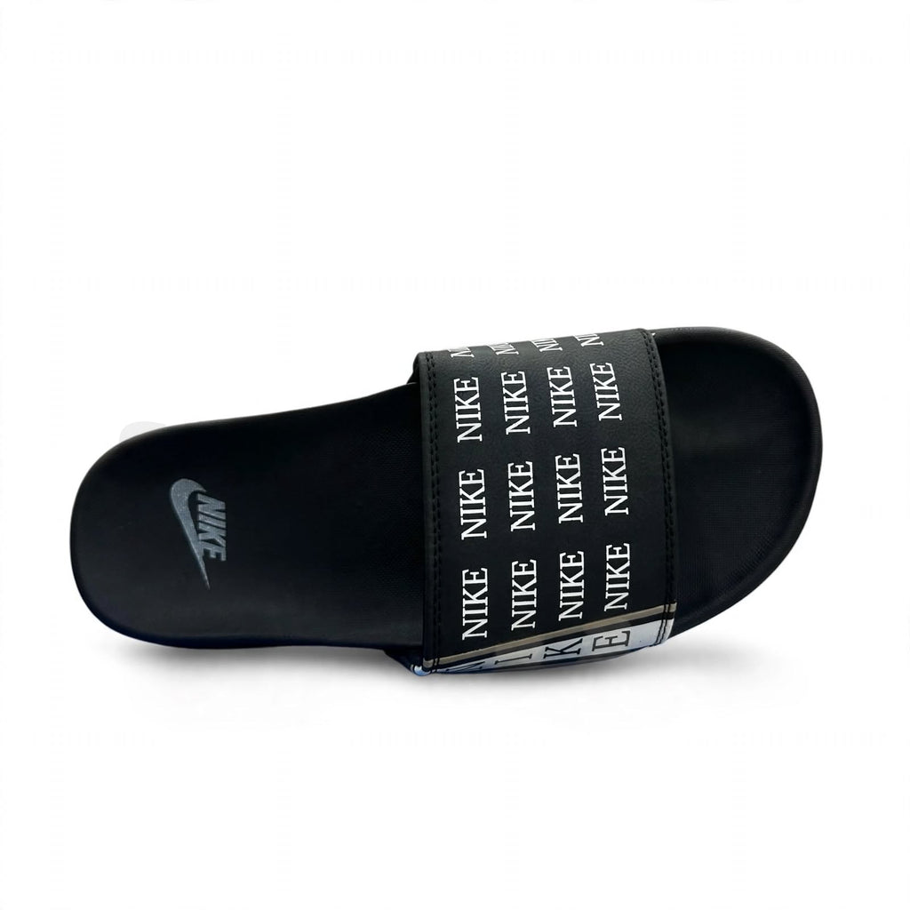 NK Slide Full Black Logo Print
