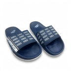 NK Slide Blue White Logo Print