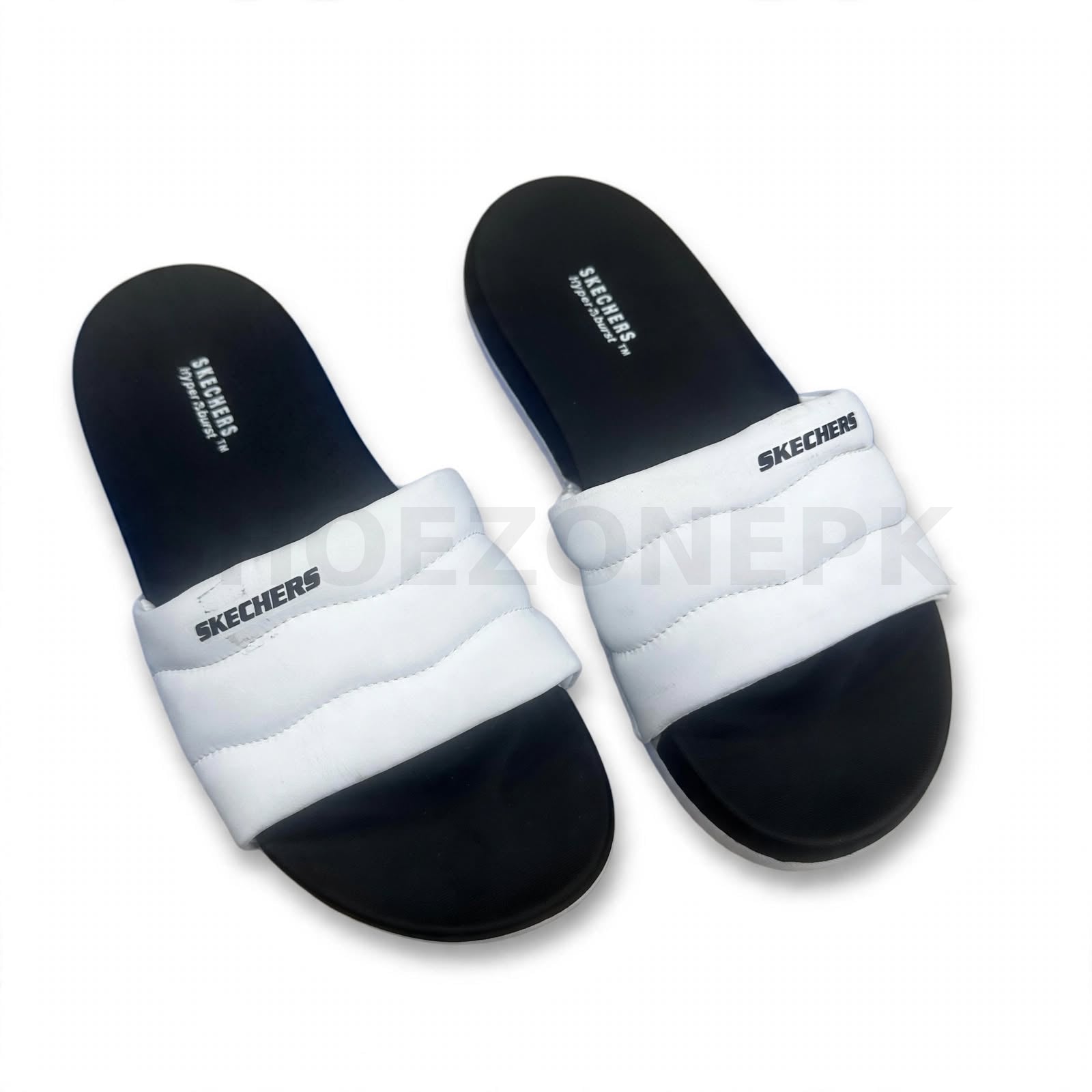 SK Slide White Black Hyper Burst