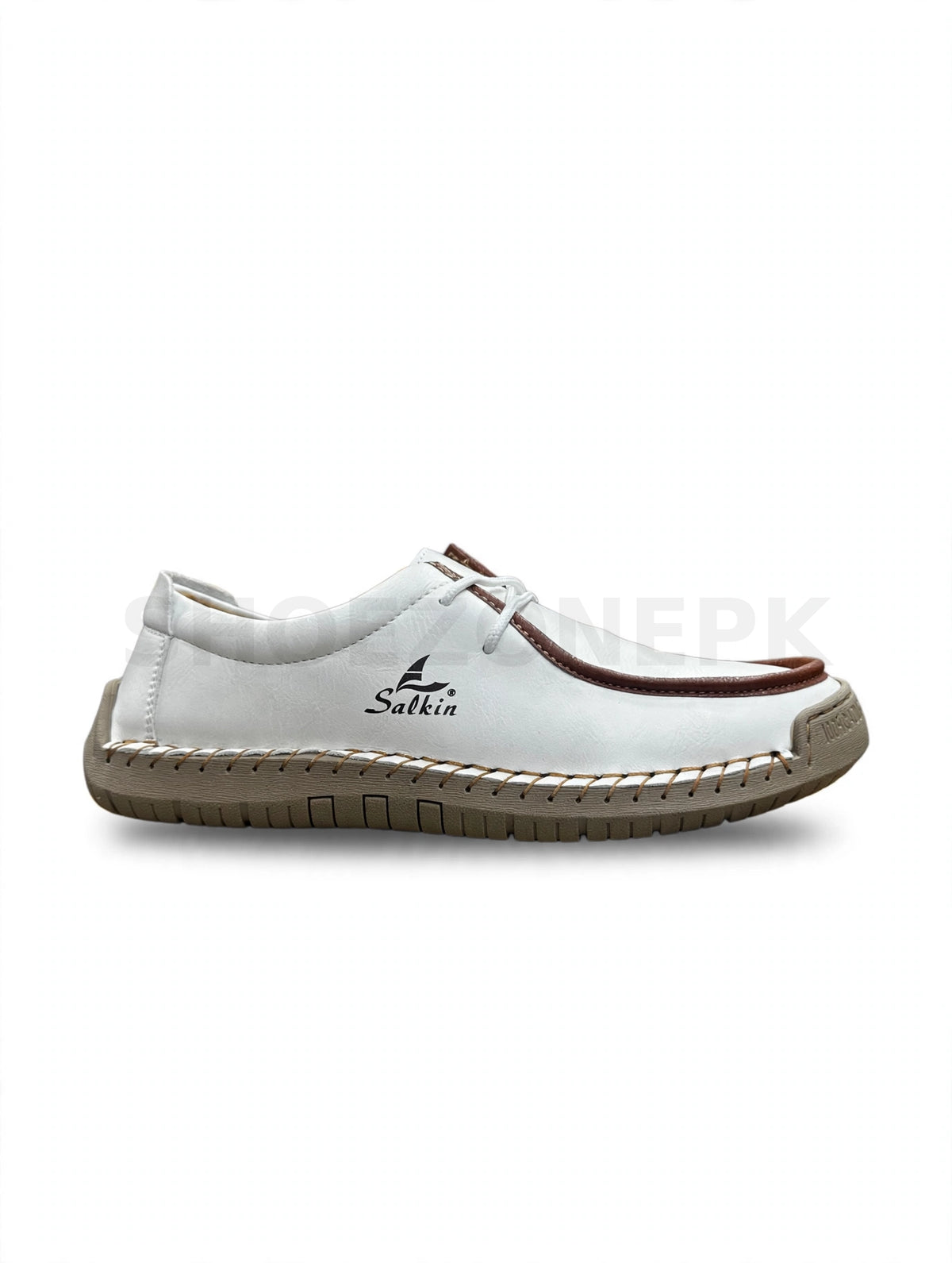 Salkin Loafer White Brown