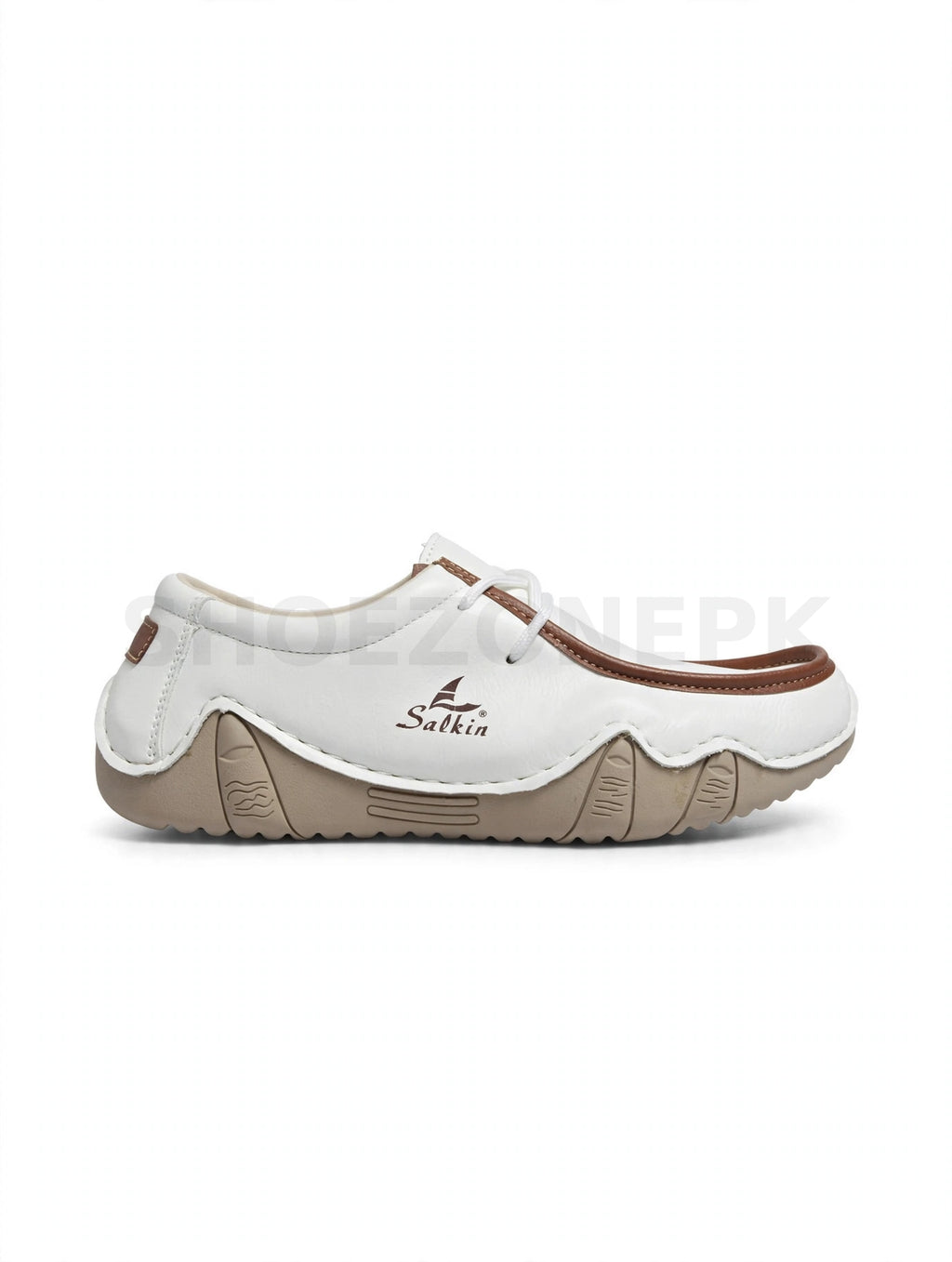 Salkin Wave Loafer White Brown