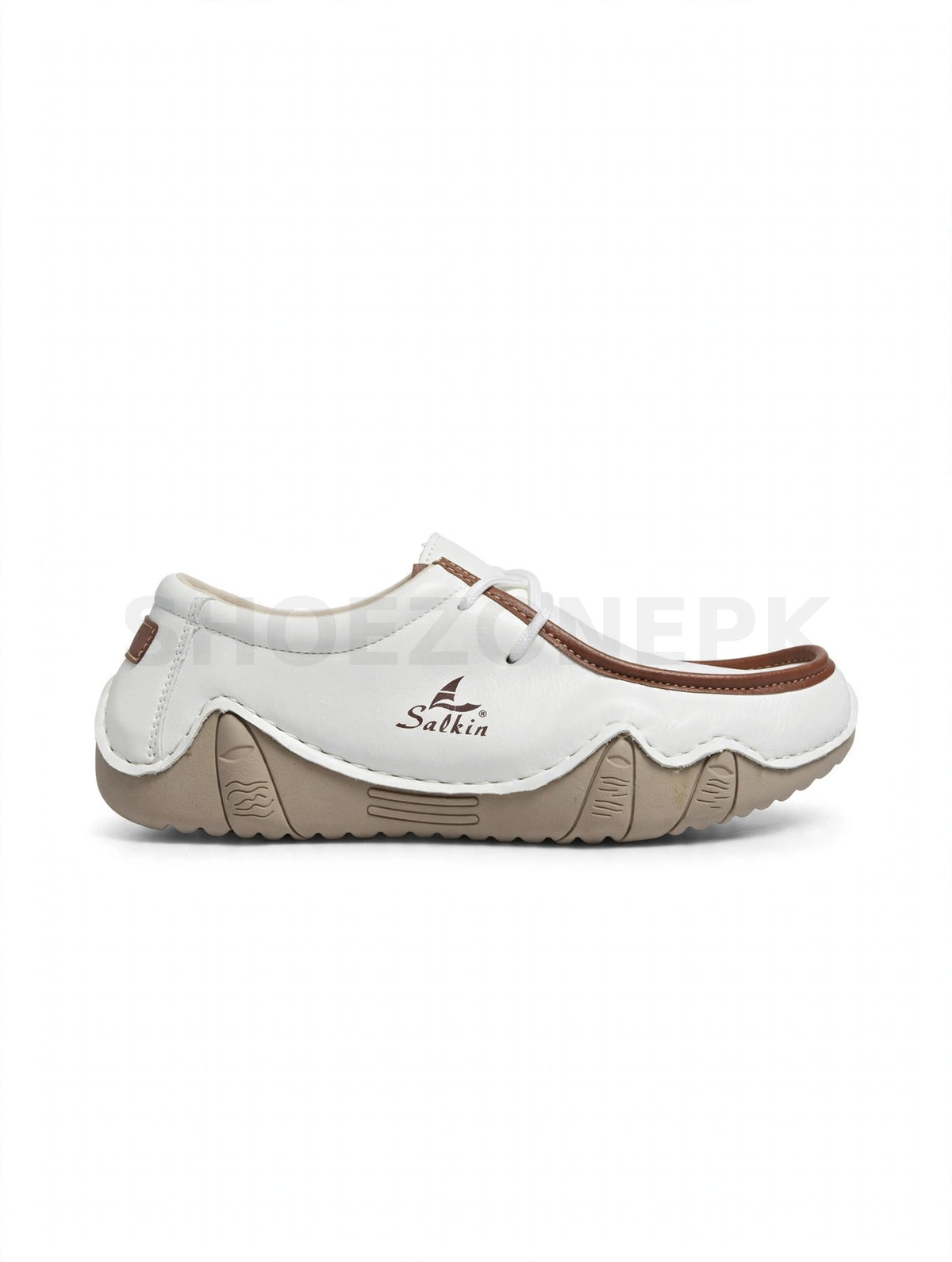 Salkin Wave Loafer White Brown