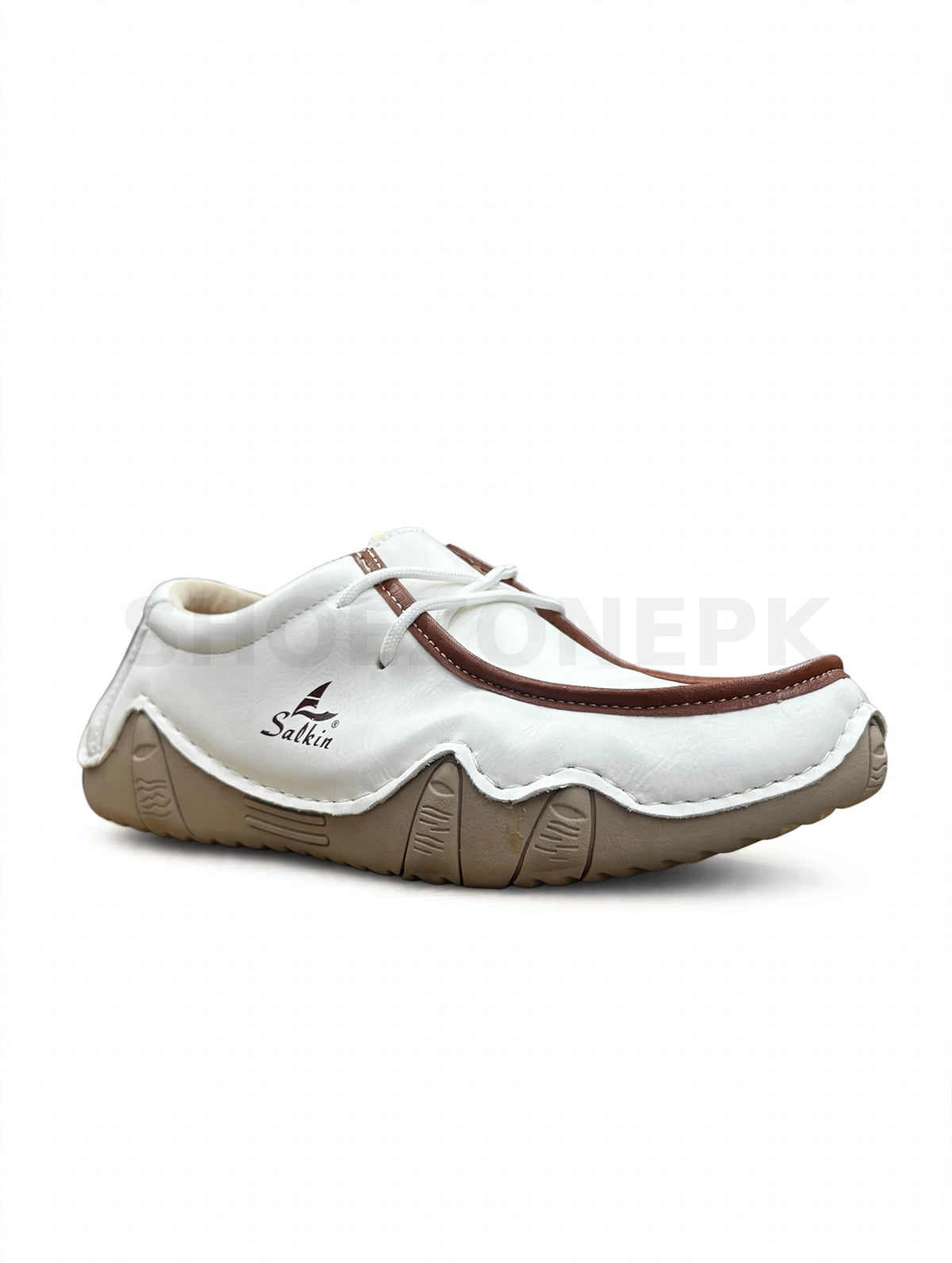 Salkin Wave Loafer White Brown