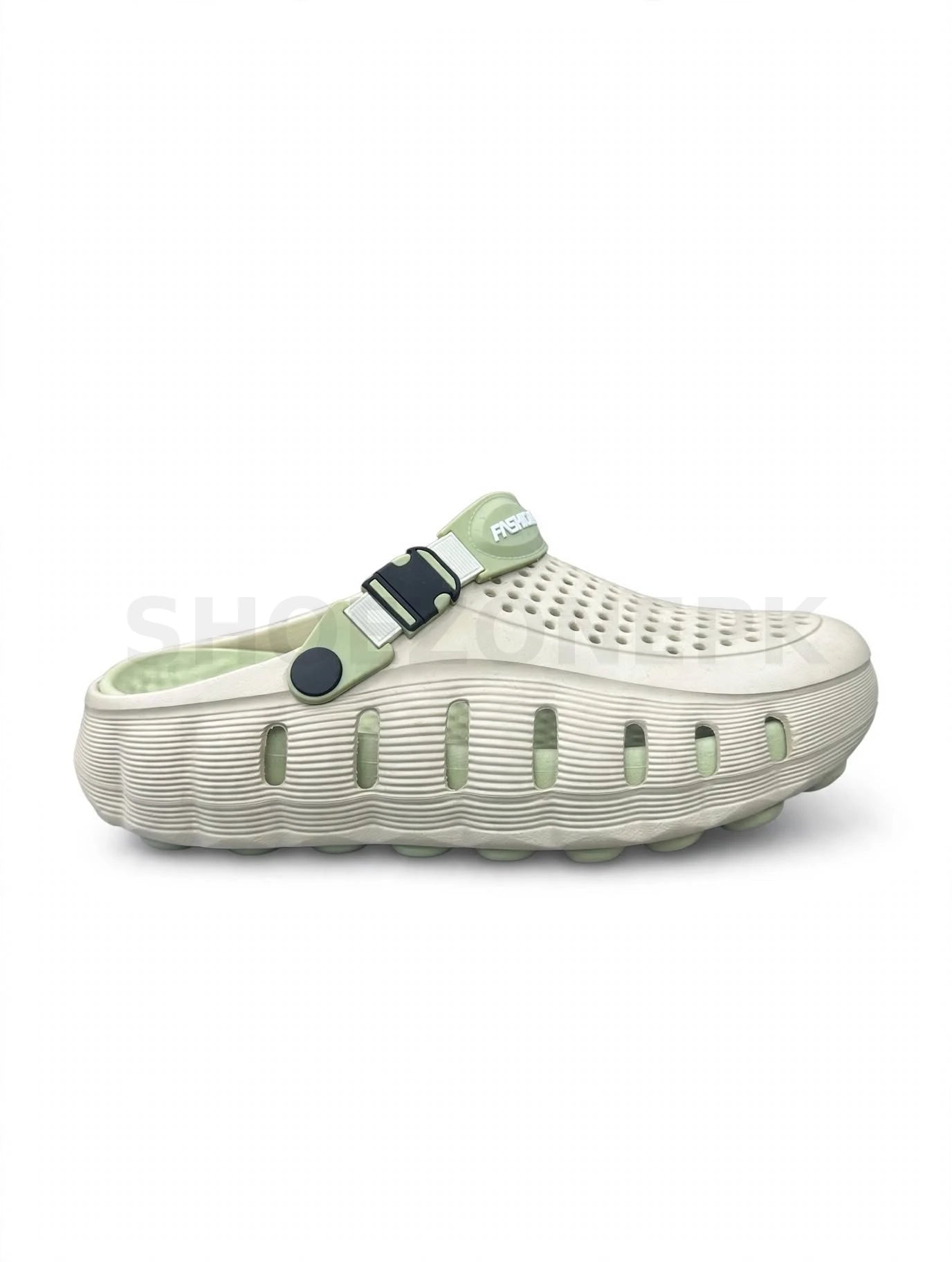 Crocs Cream Green Medicated Sole