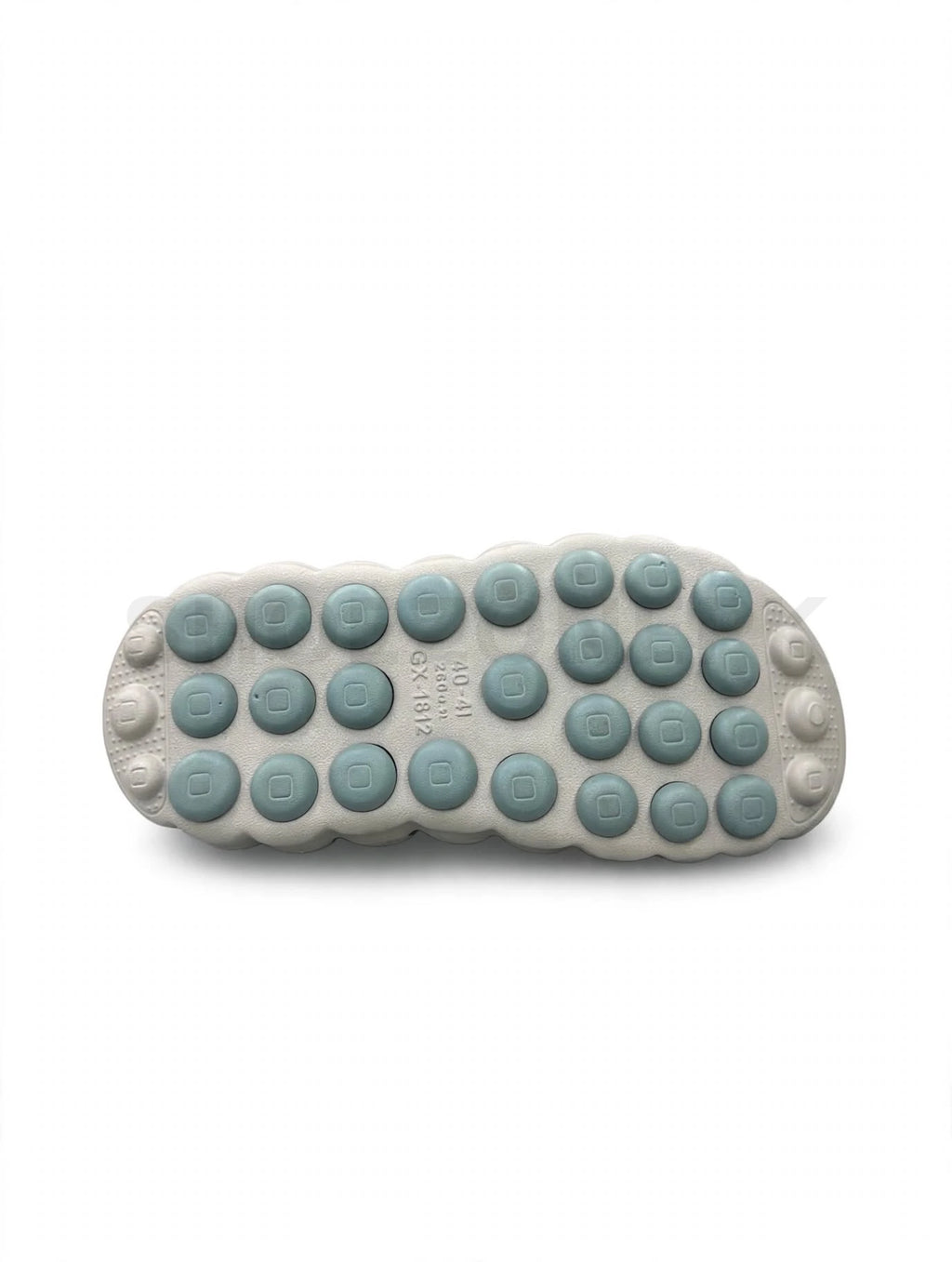 Crocs Off-White with Sage Teal Medicated Sole