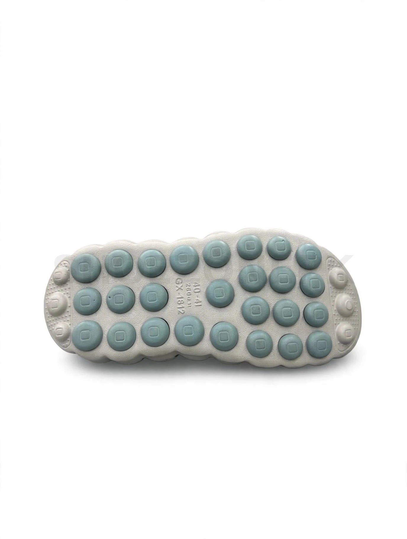 Crocs Off-White with Sage Teal Medicated Sole