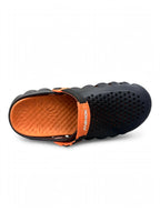 Crocs Black Orange Medicated Sole