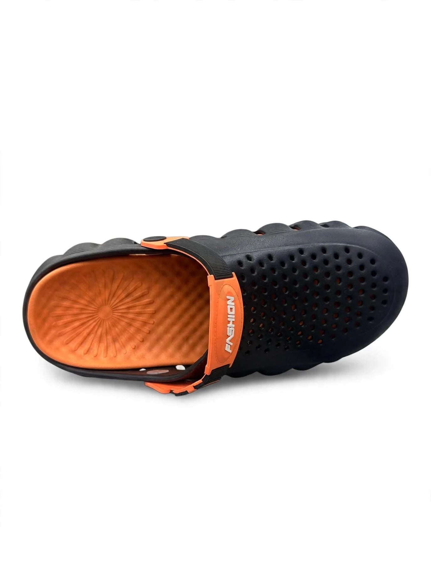 Crocs Black Orange Medicated Sole