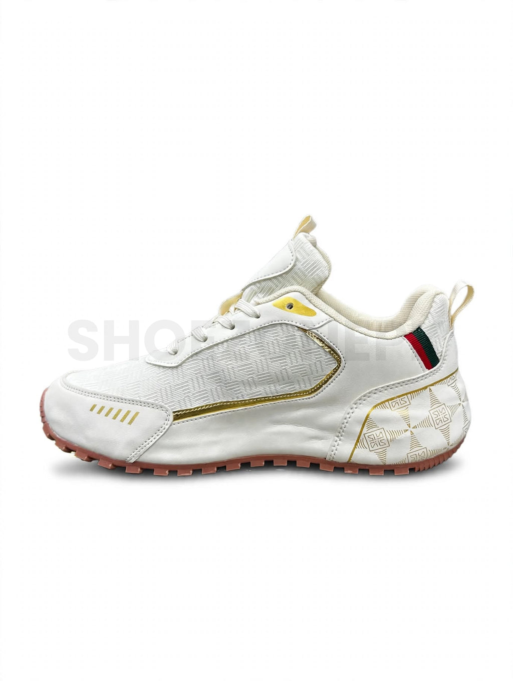 Fashion Sneaker White Gold Medallion