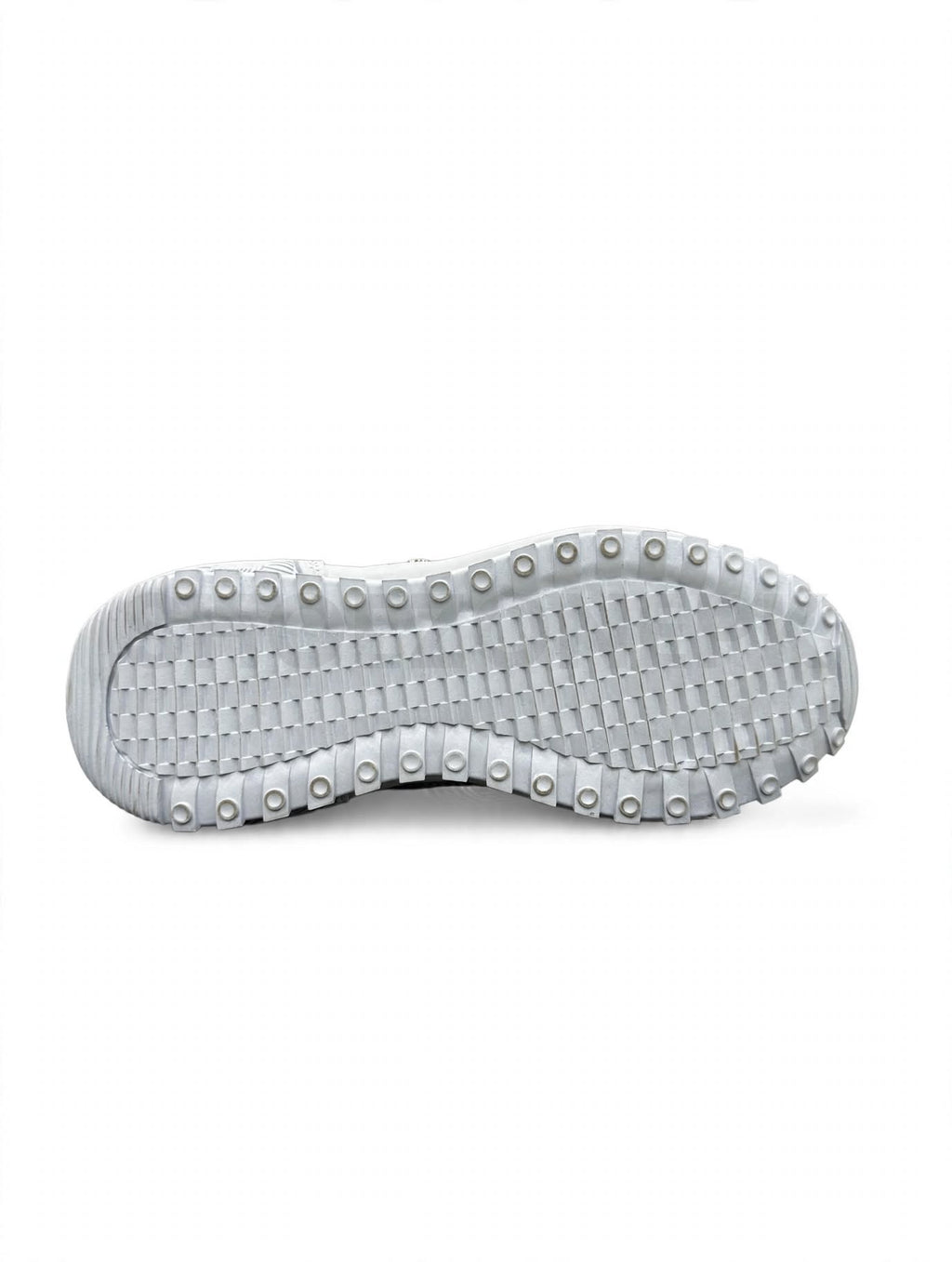 Fashion Sneaker Light Grey Gold Medallion