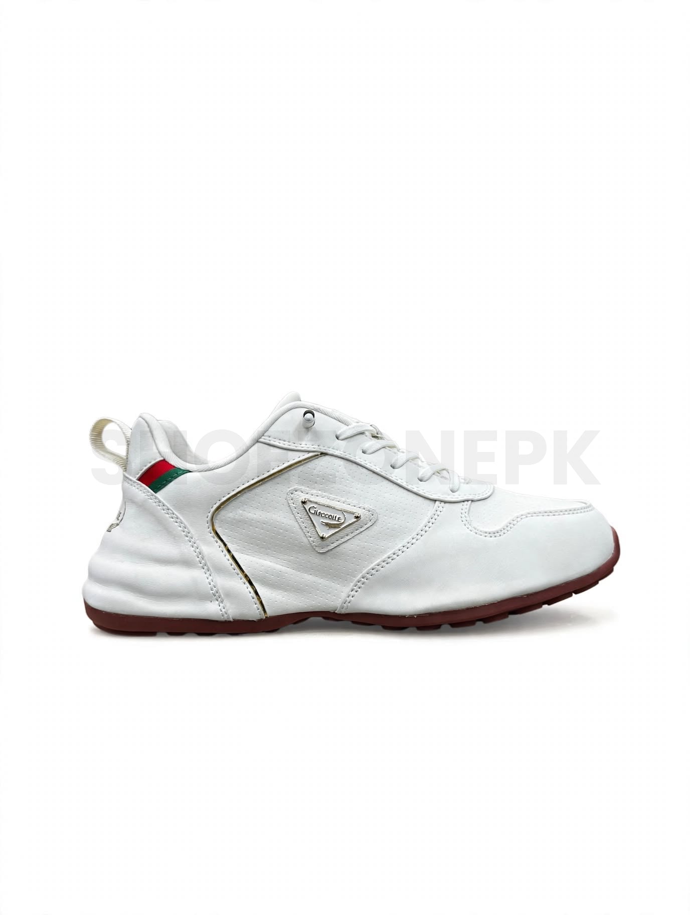 Crocodile Leather Sneaker White UNISEX