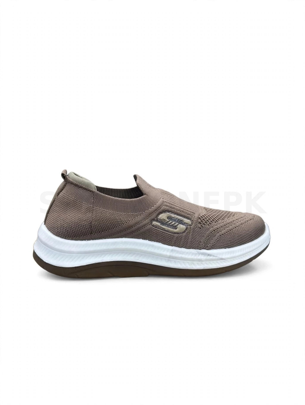 SK High-ankle sock slip-on Taupe Brown White
