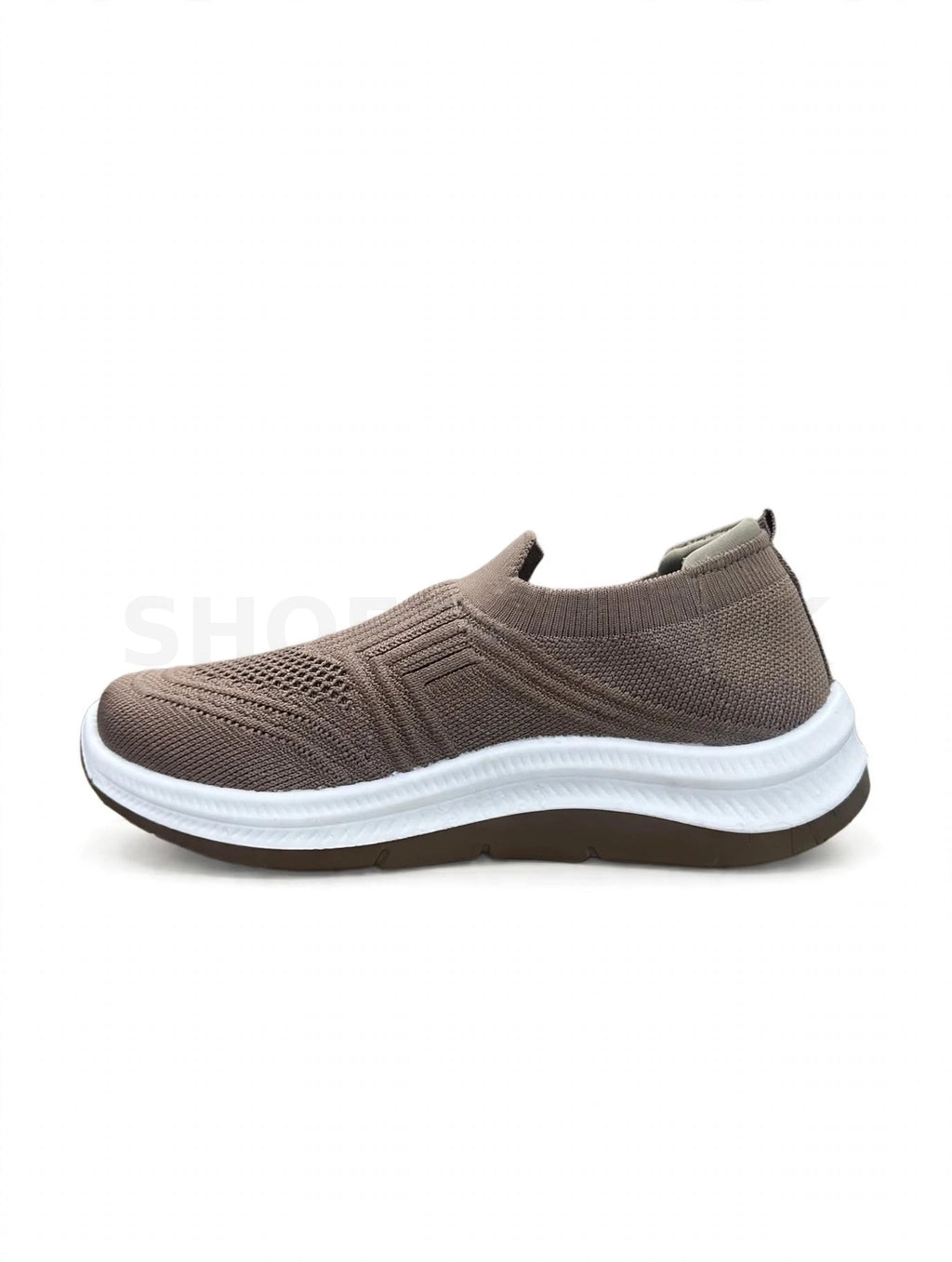 SK High-ankle sock slip-on Taupe Brown White