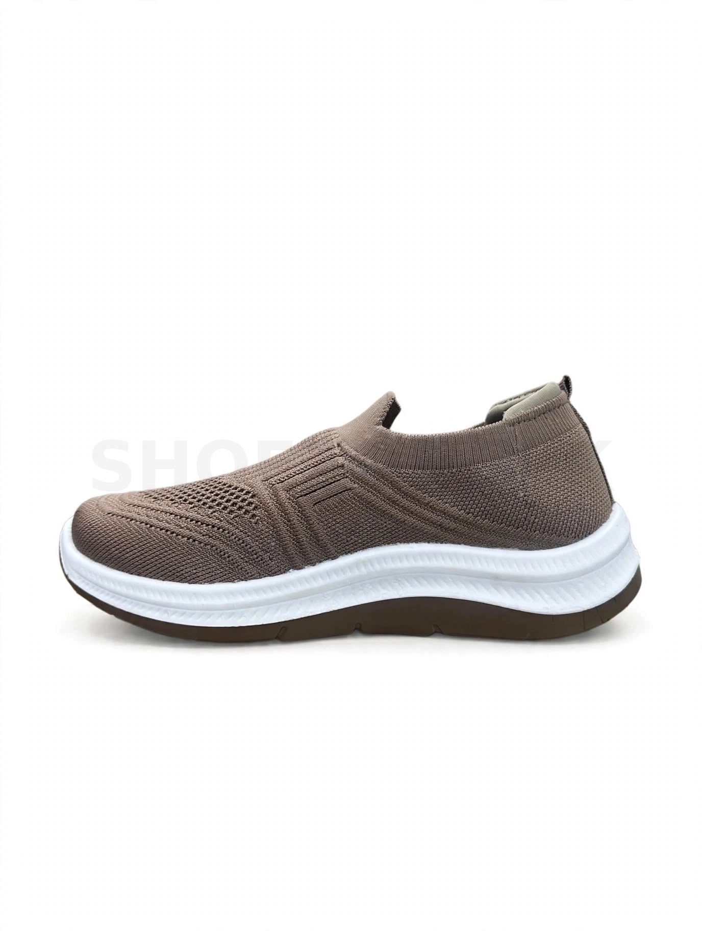 SK High-ankle sock slip-on Taupe Brown White