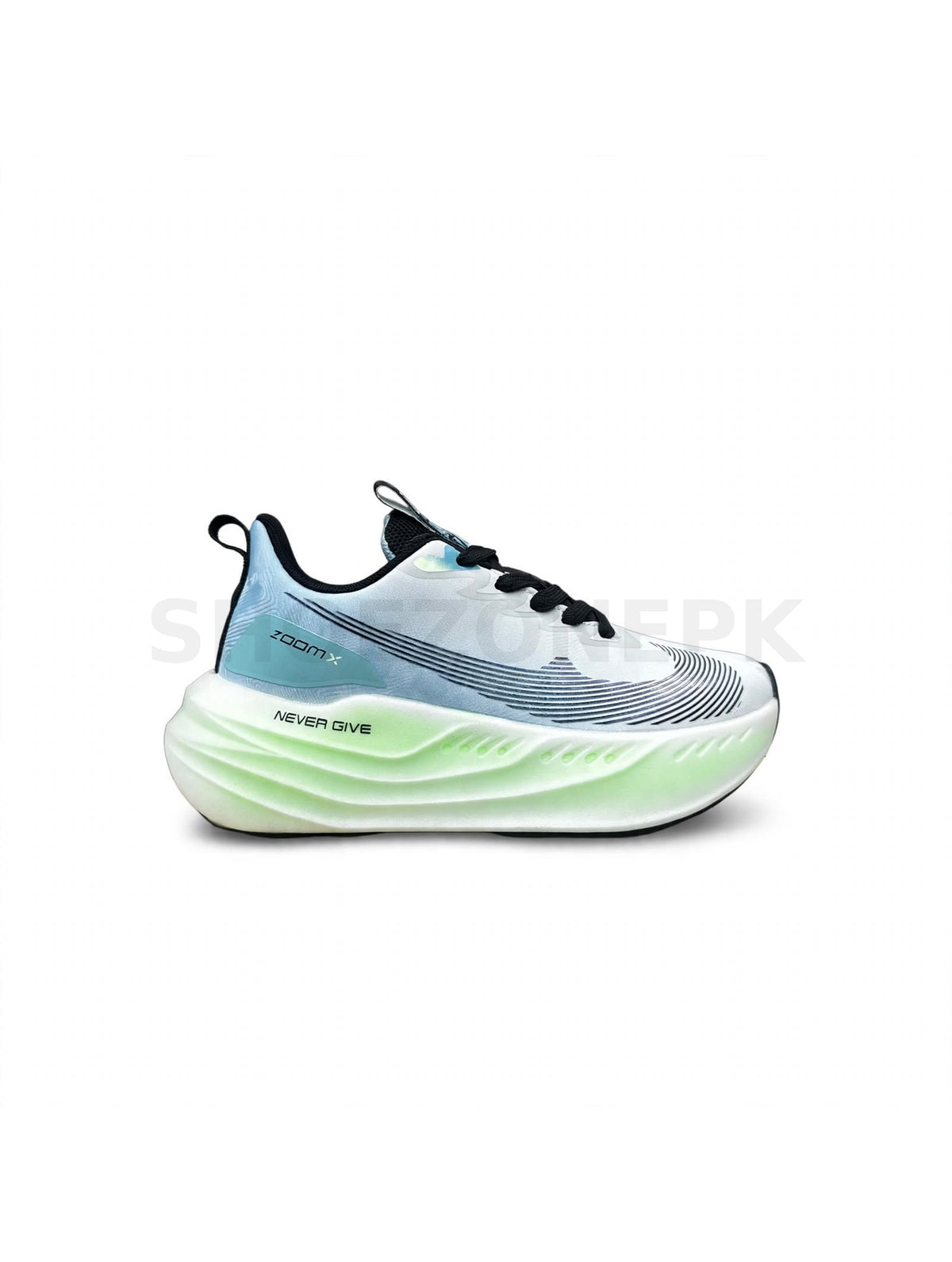 NK ZoomX Aurora - White Blue Lime