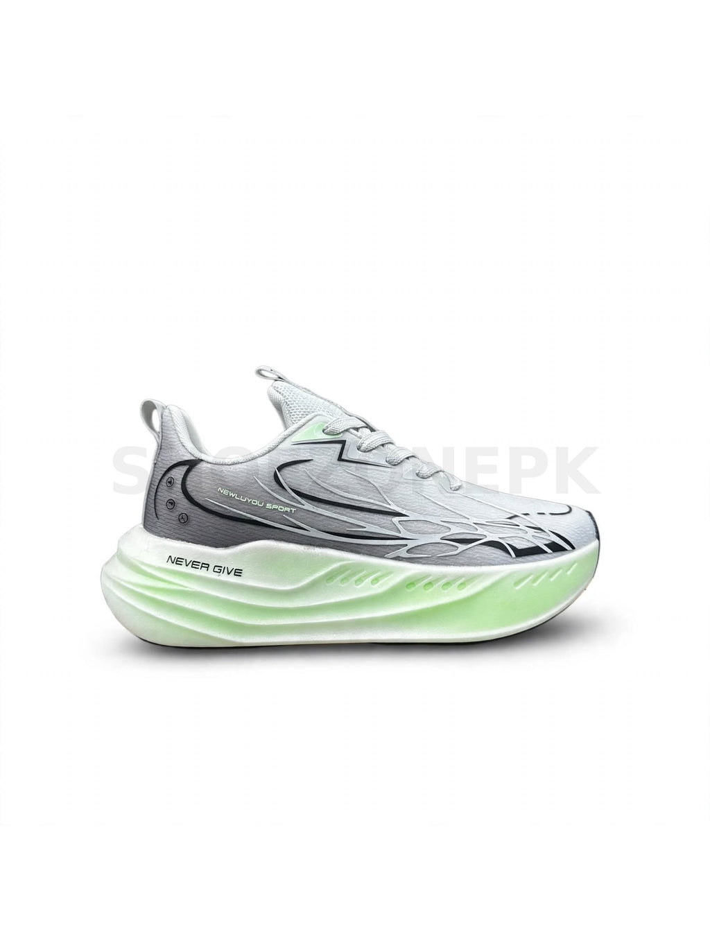 Flame Runners - White Grey Green