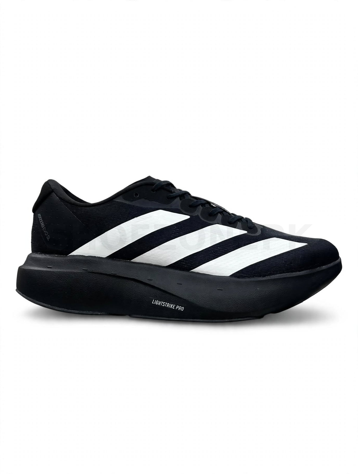 Adizero Adios Pro 3 Core Black with Cloud White 3-Stripes