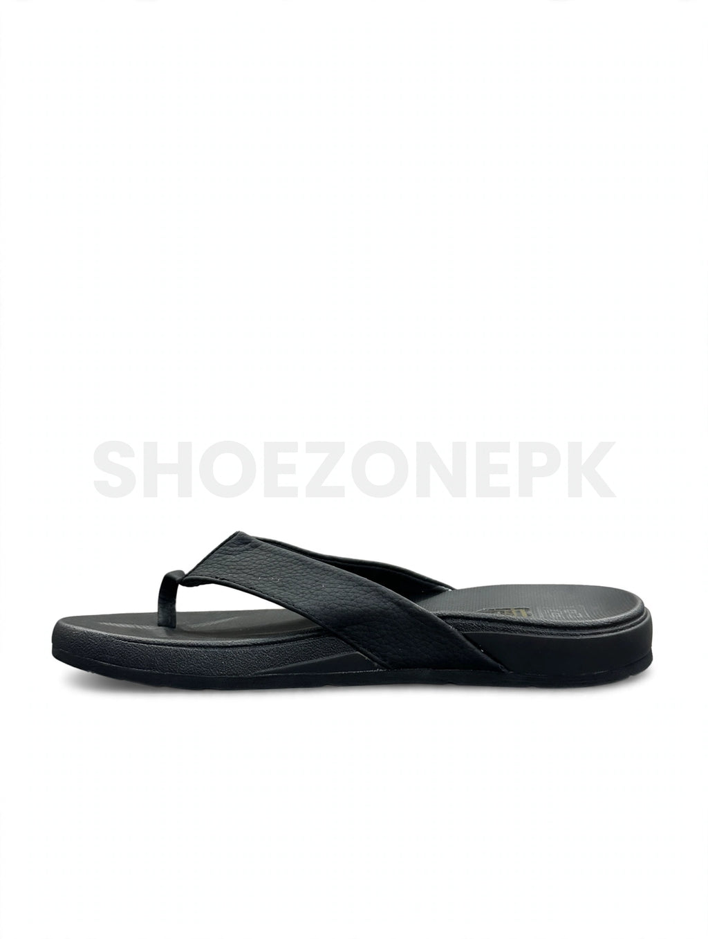 Leather Finish Flip Flop Full Black