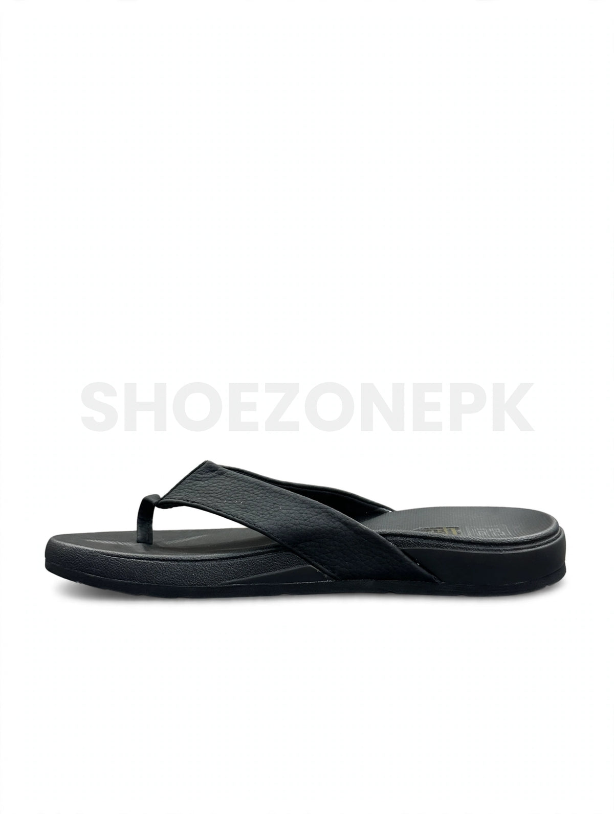 Leather Finish Flip Flop Full Black