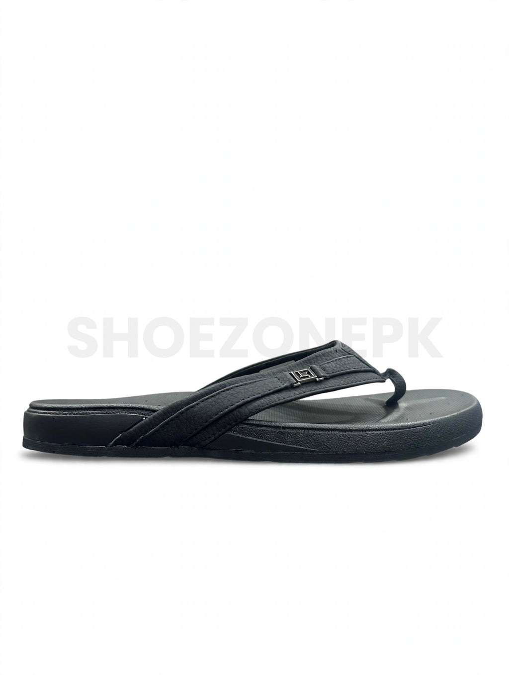 Leather Finish Flip Flop Full Black