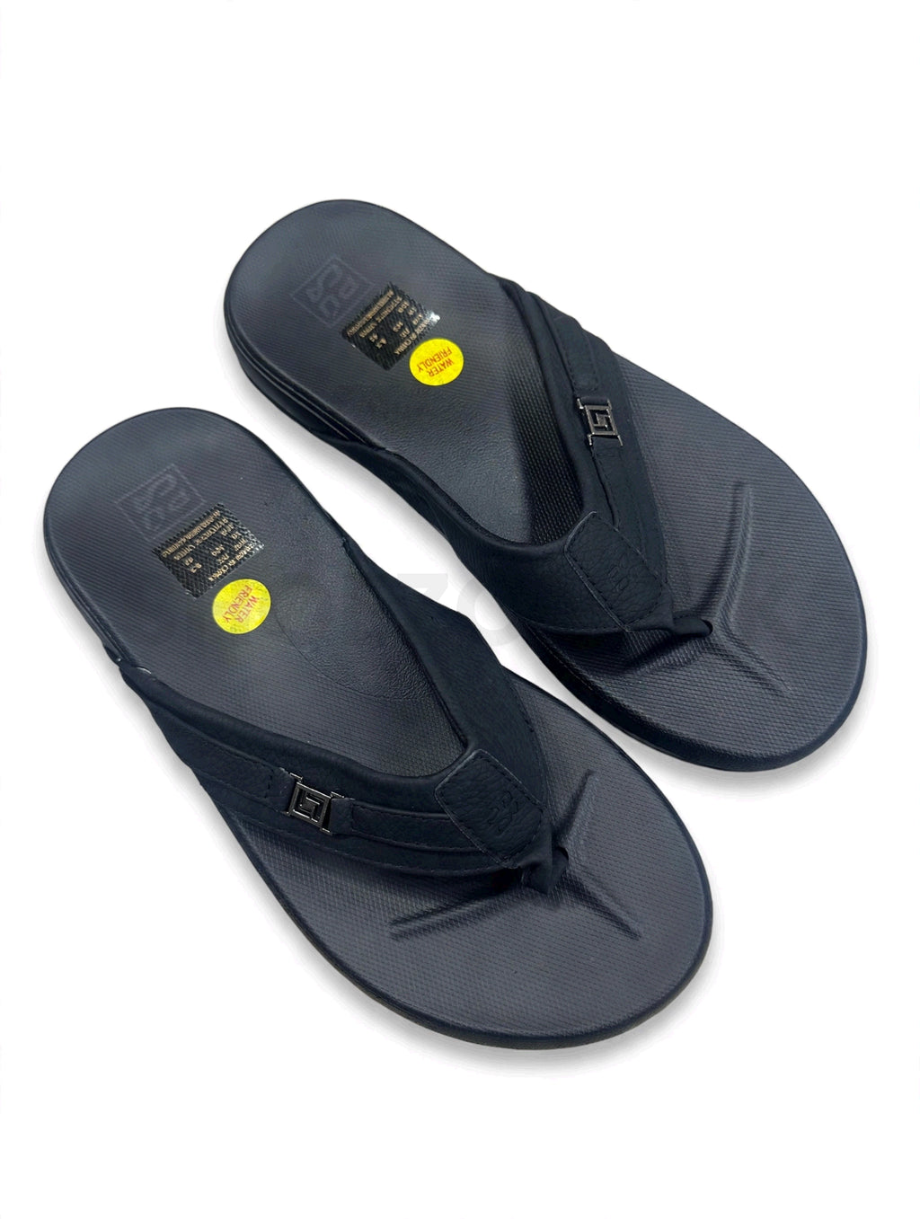 Leather Finish Flip Flop Full Black