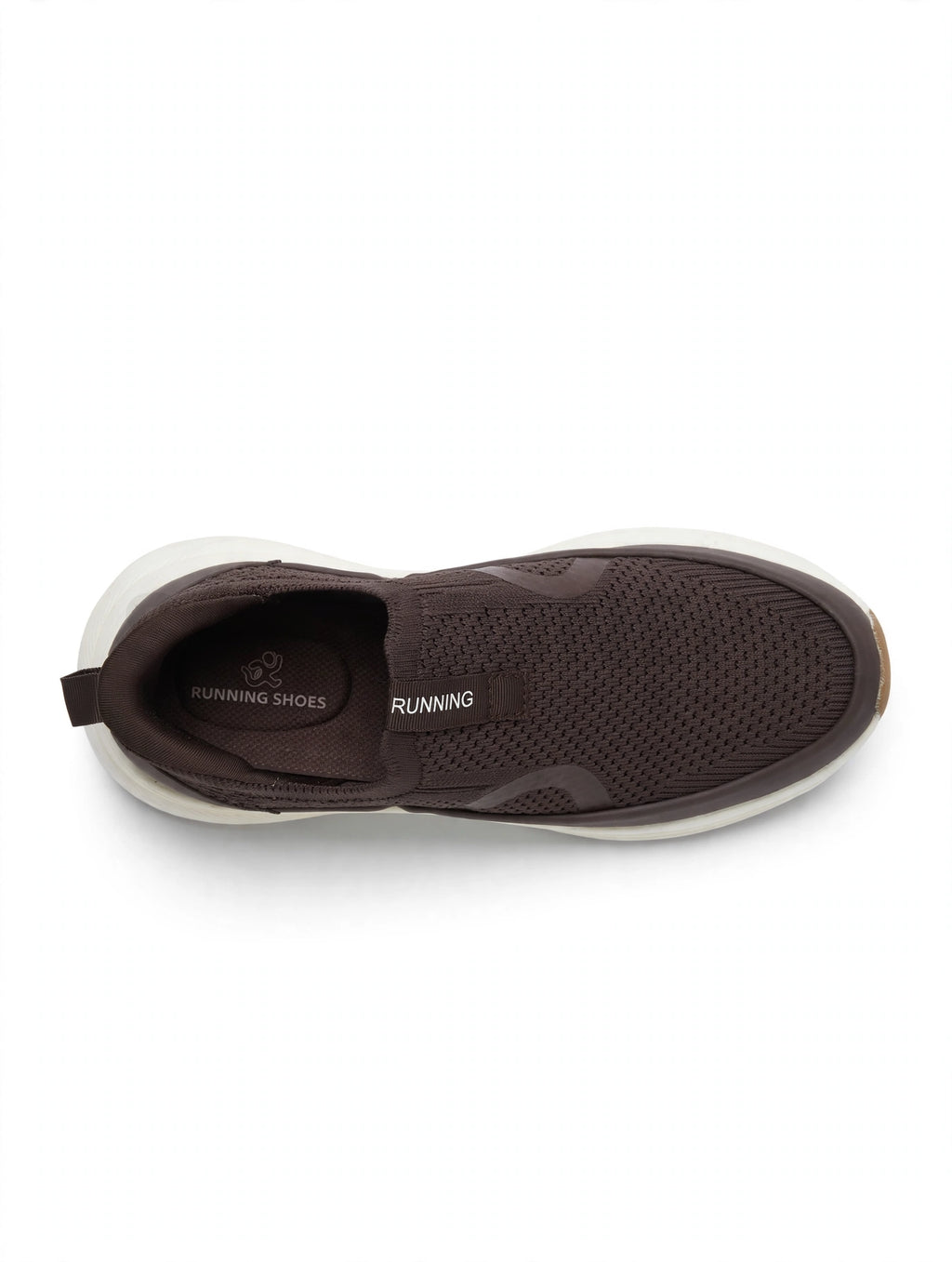 Cloud Slip-On Sock Runner Coffee Brown White