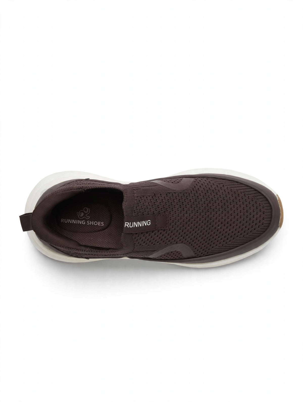 Cloud Slip-On Sock Runner Coffee Brown White