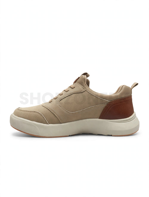 1ST LOOKS Lifestyle Street Sneaker Beige Brown