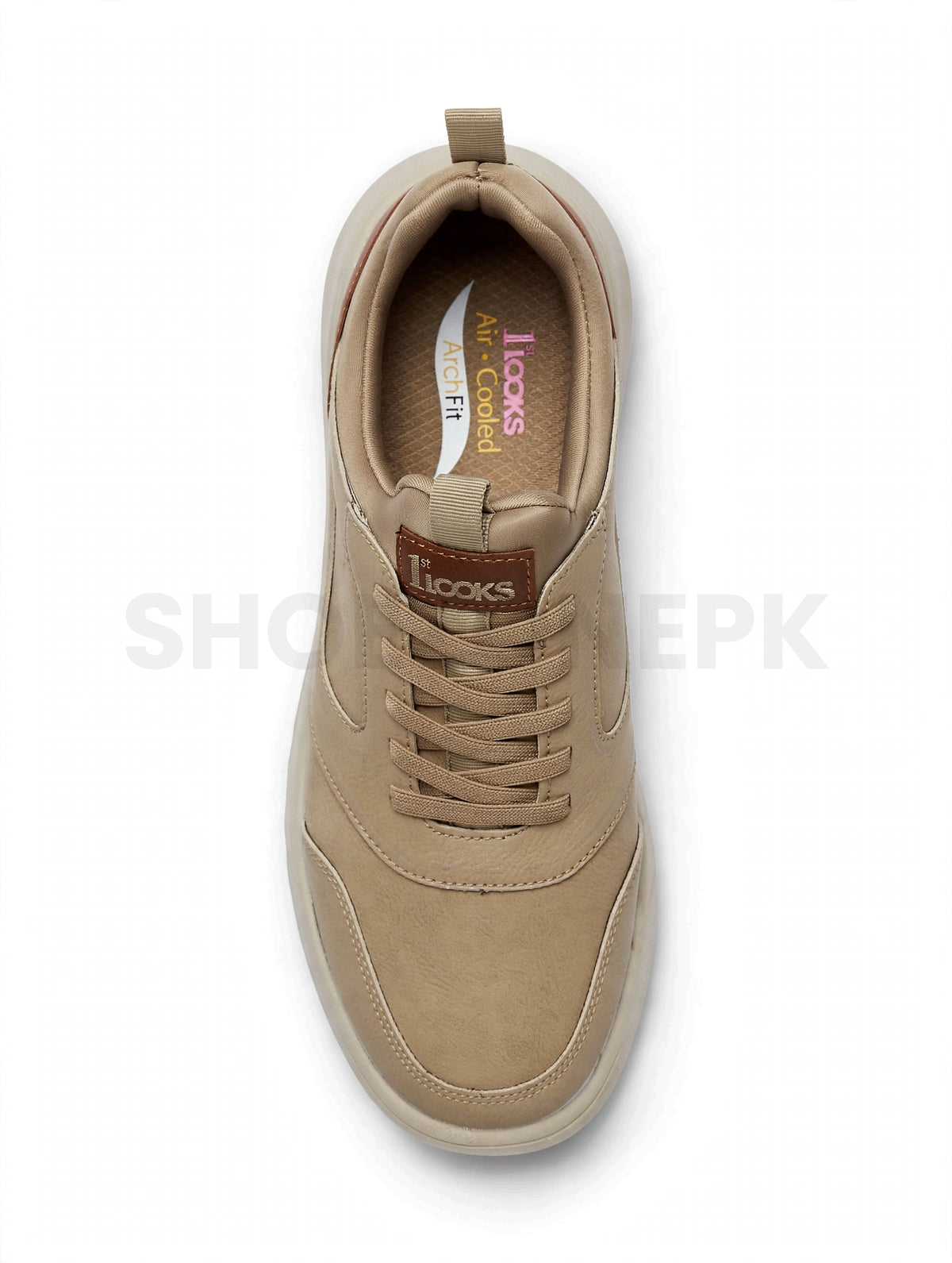 1ST LOOKS Lifestyle Street Sneaker Beige Brown