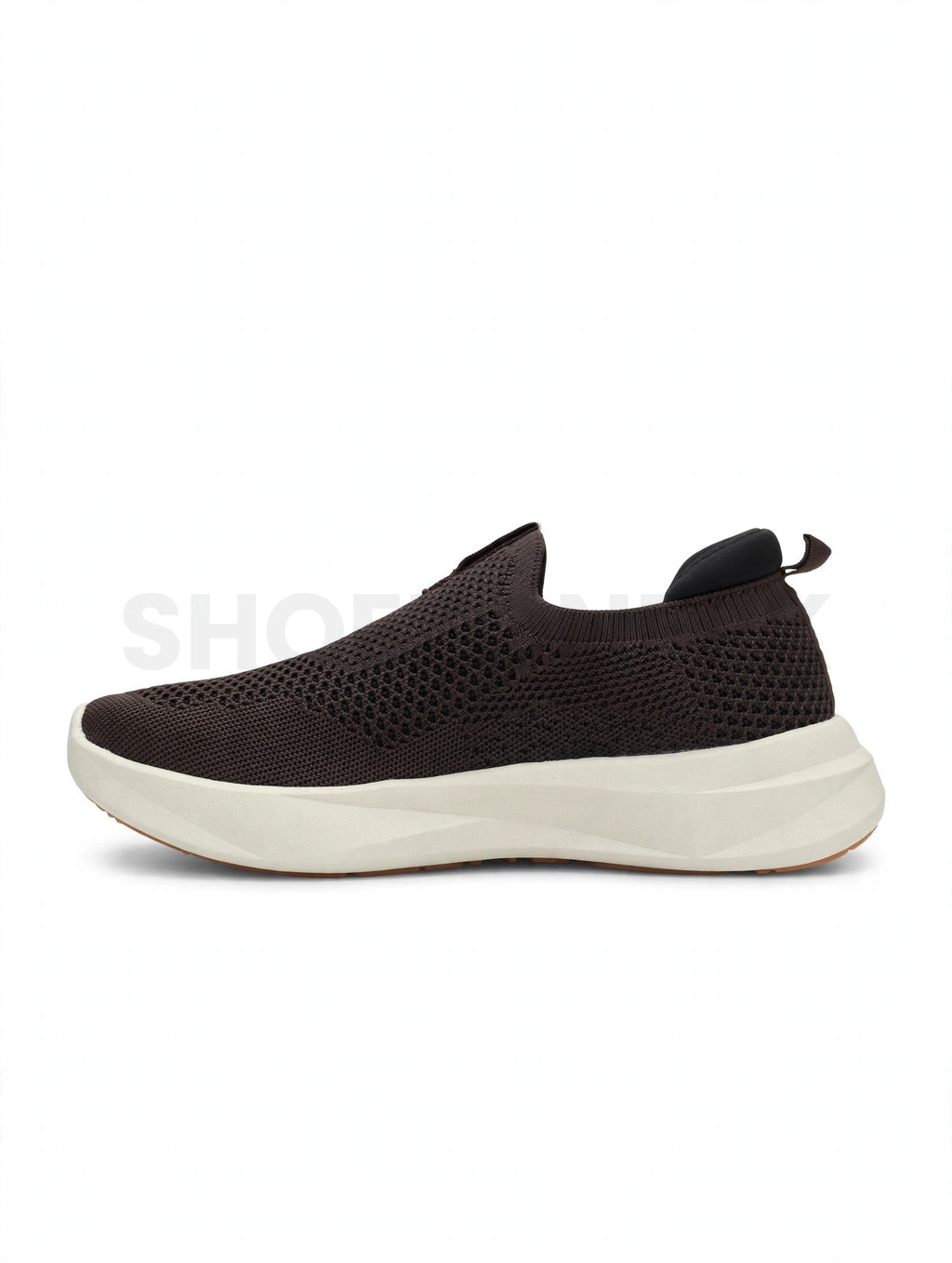 HF Sock Knit Slip-On Runner - Dark Brown