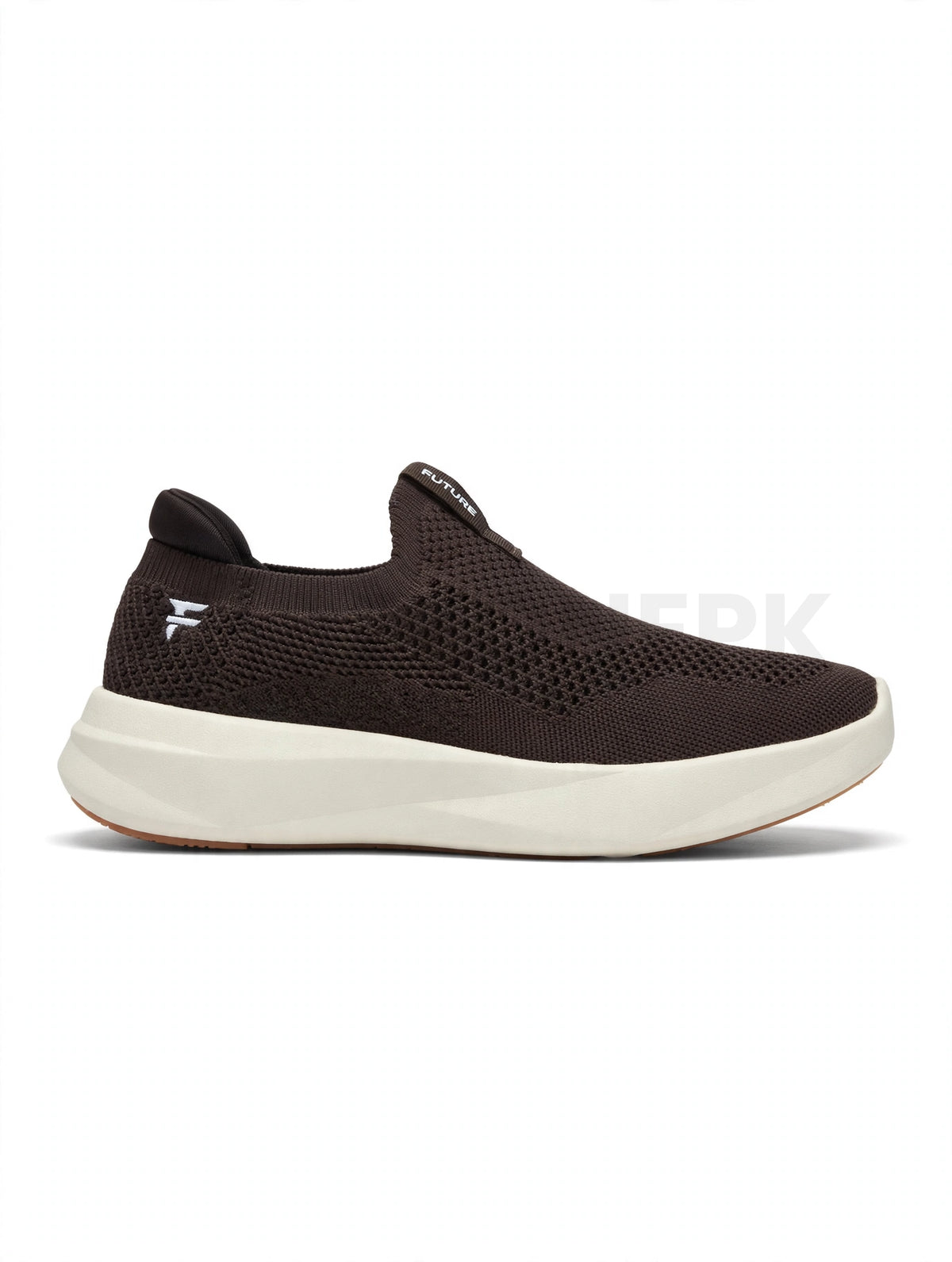 HF Sock Knit Slip-On Runner - Dark Brown