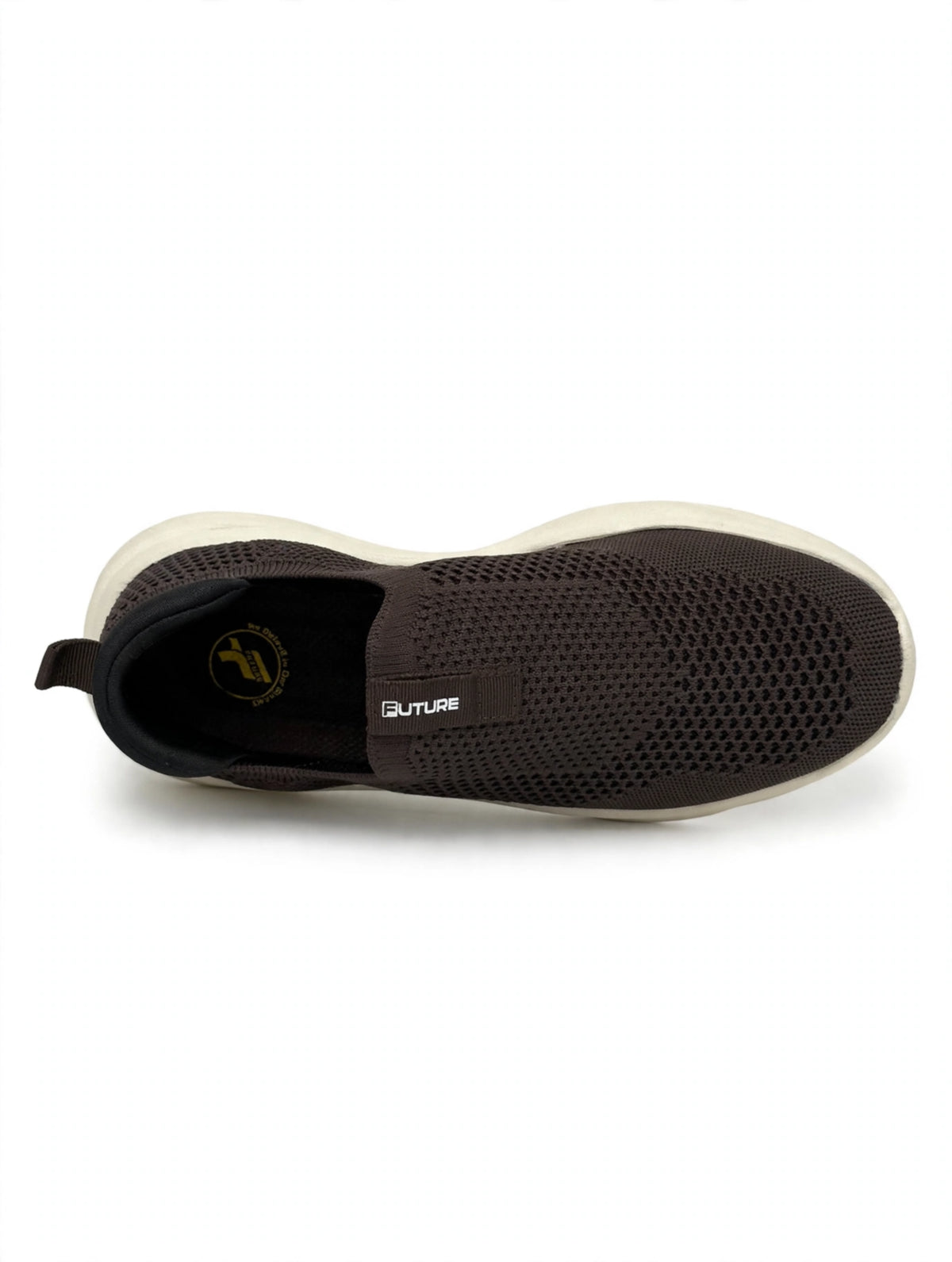 HF Sock Knit Slip-On Runner - Dark Brown
