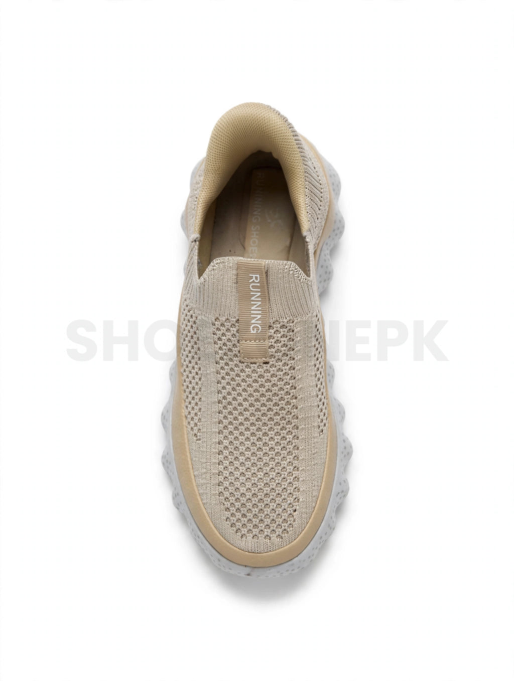 Looks Sock Knit Wavy Runner Beige