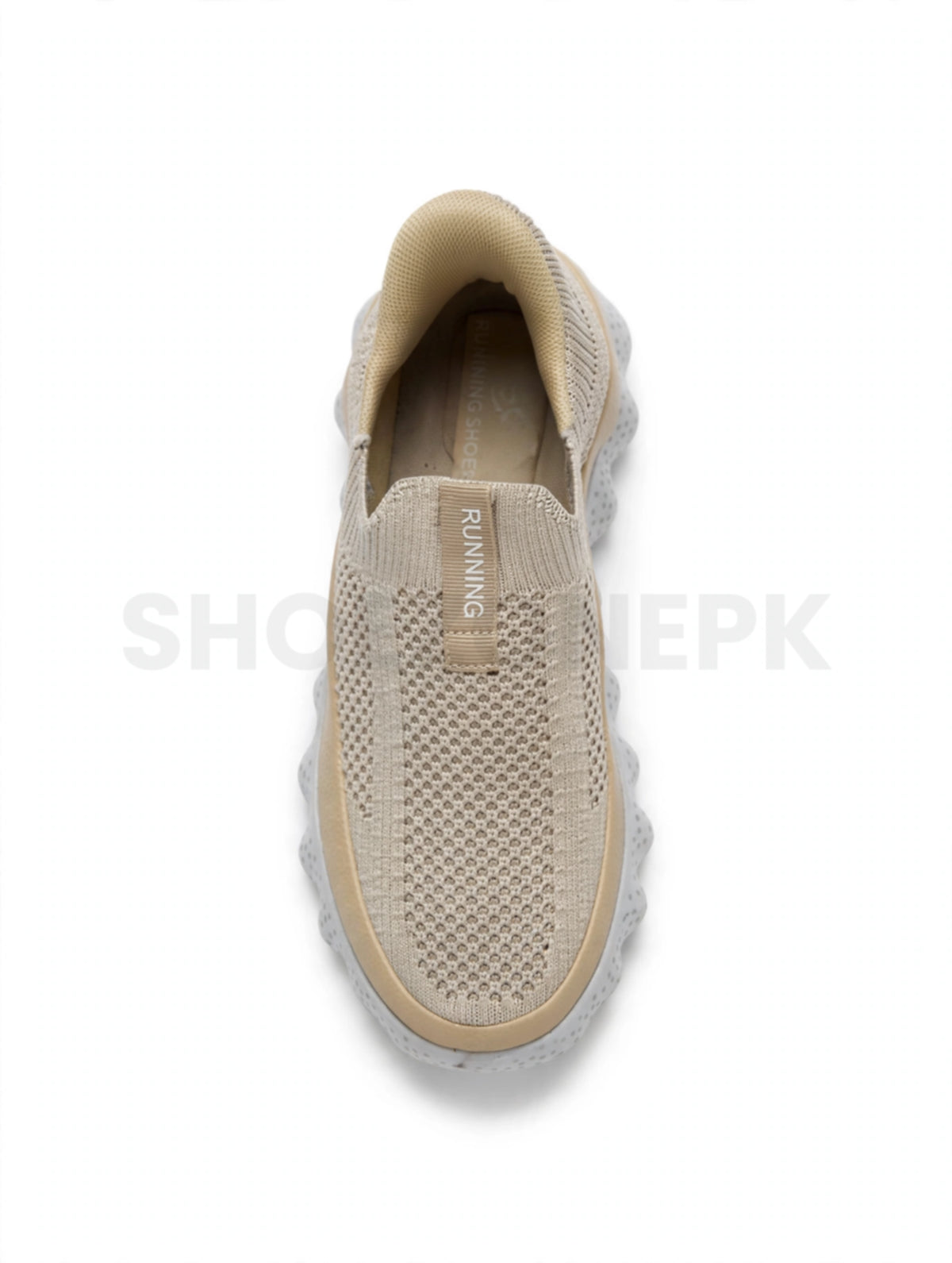Looks Sock Knit Wavy Runner Beige